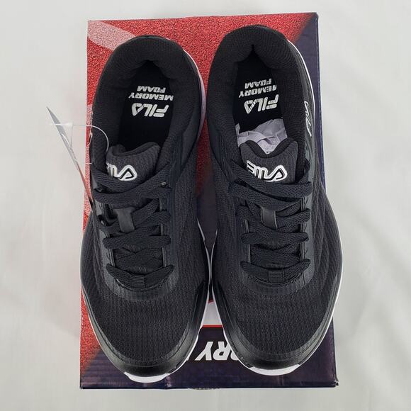 Fila Womens 8.5 Memory‎ Core Callibration 23 Lightweight Black Sneakers New - Picture 2 of 9